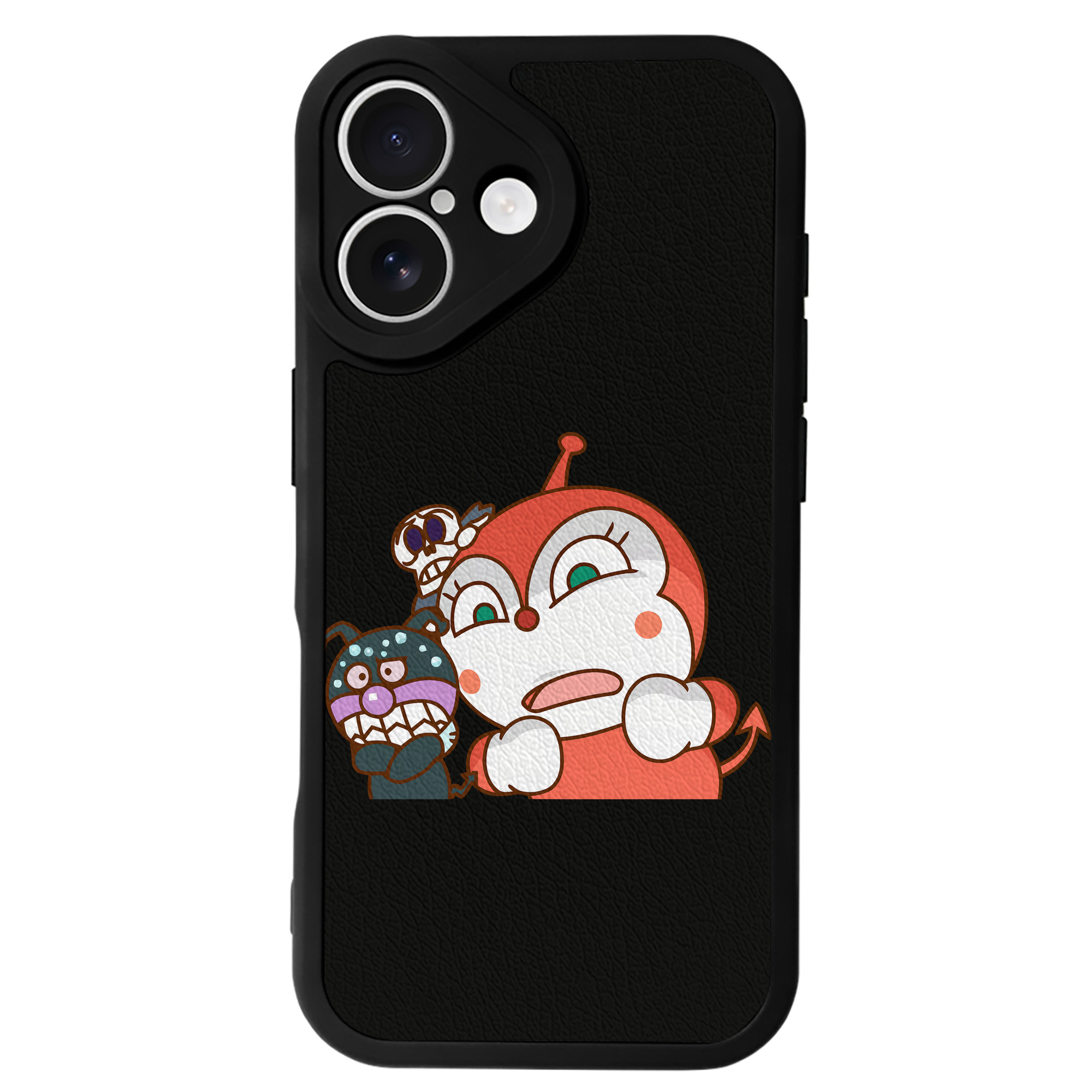 （画像用） アンパンマン Anpanman 【iPhone 16シリーズ対応】シリコンスマホケース（レザー調） 材質：シリコン
